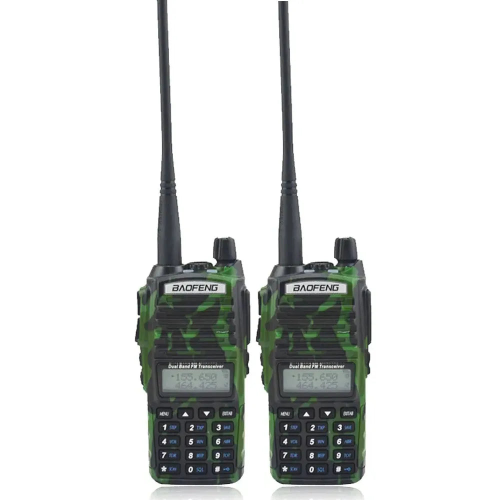 2PCS Baofeng UV-82 5W Dual Band 136-174 & 400-520MHz Walkie Talkie UV82 128 Channels CTCSS DCS Portable Ham Radio