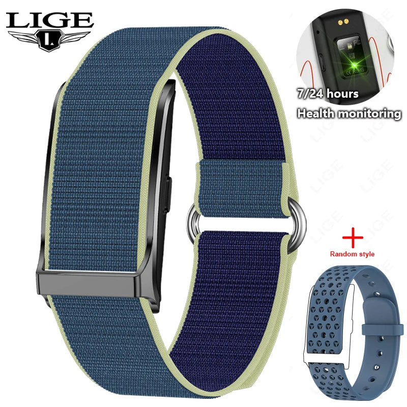 LIGE 2025 No Screen Smart Watch Men's Sports Outdoors Fitness Heart Rate Monitor 1ATM Waterproof New Smartwatch For Android IOS