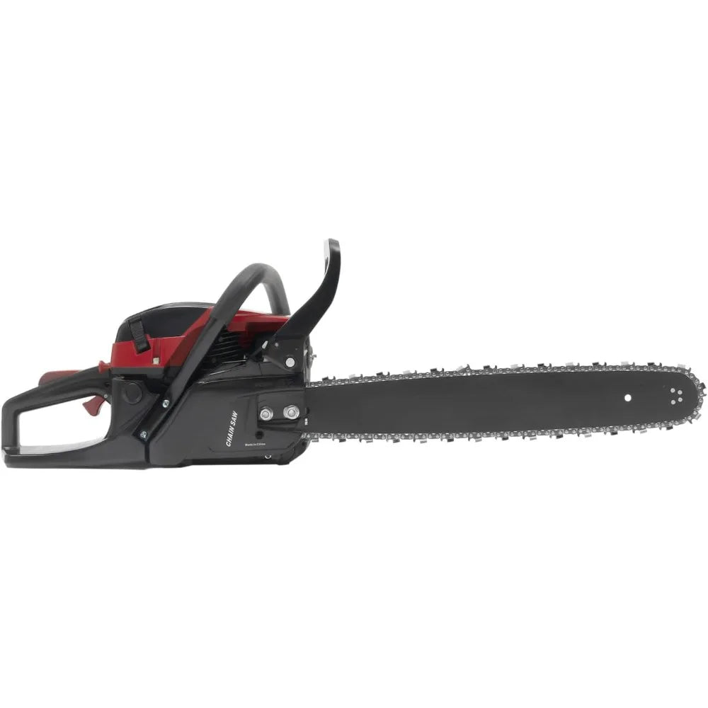 Gas Powered Chainsaw 2 Stroke 58CC 2400W 20Inch Handheld Cordless Petrol Chain Saw Power Head Portable Gasoline Chain Saw
