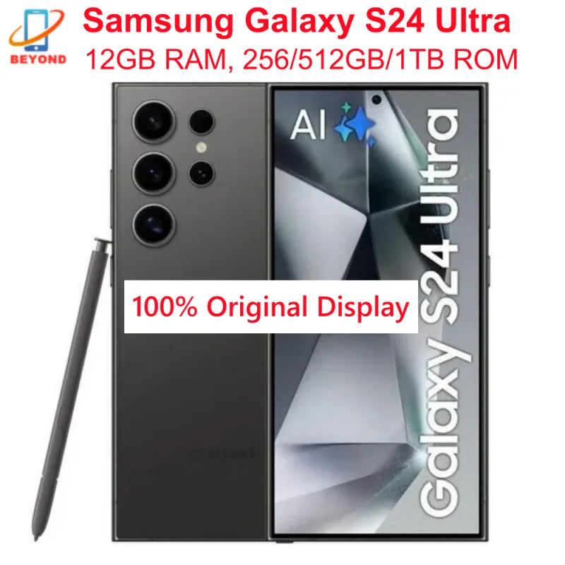 Samsung Galaxy S24 Ultra 5G S928U1 S928B S928N S9280 6.8" ROM 256/512GB/1TB RAM 12GB Snapdragon NFC Original AI Cell Phone