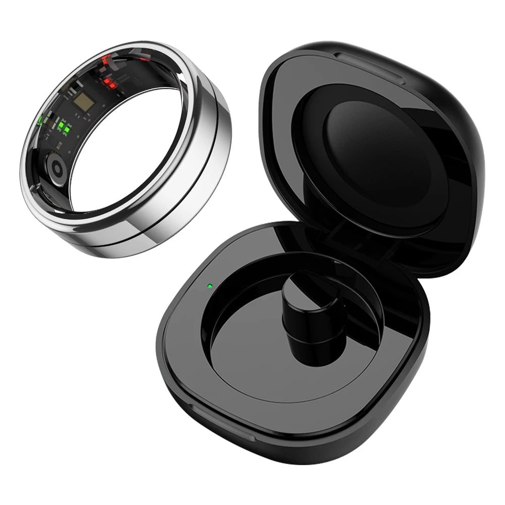 COLMI R07 Smart Ring Men Women with Charging Case, Heart Rate Blood Oxygen, 5ATM Waterproof For Android iOS Xiaomi Phone