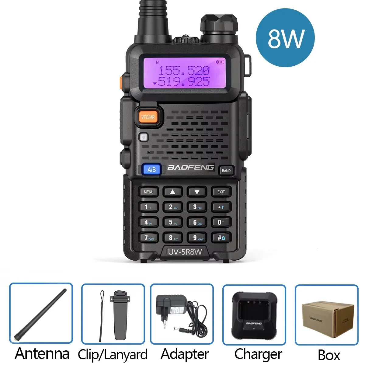 1/2/4 PCS Baofeng UV 5R 8W Walkie Talkie Dual Band VHF UHF Portable FM Amateur 1800mAh UV5R Two way Radio Ham Radio For Climb