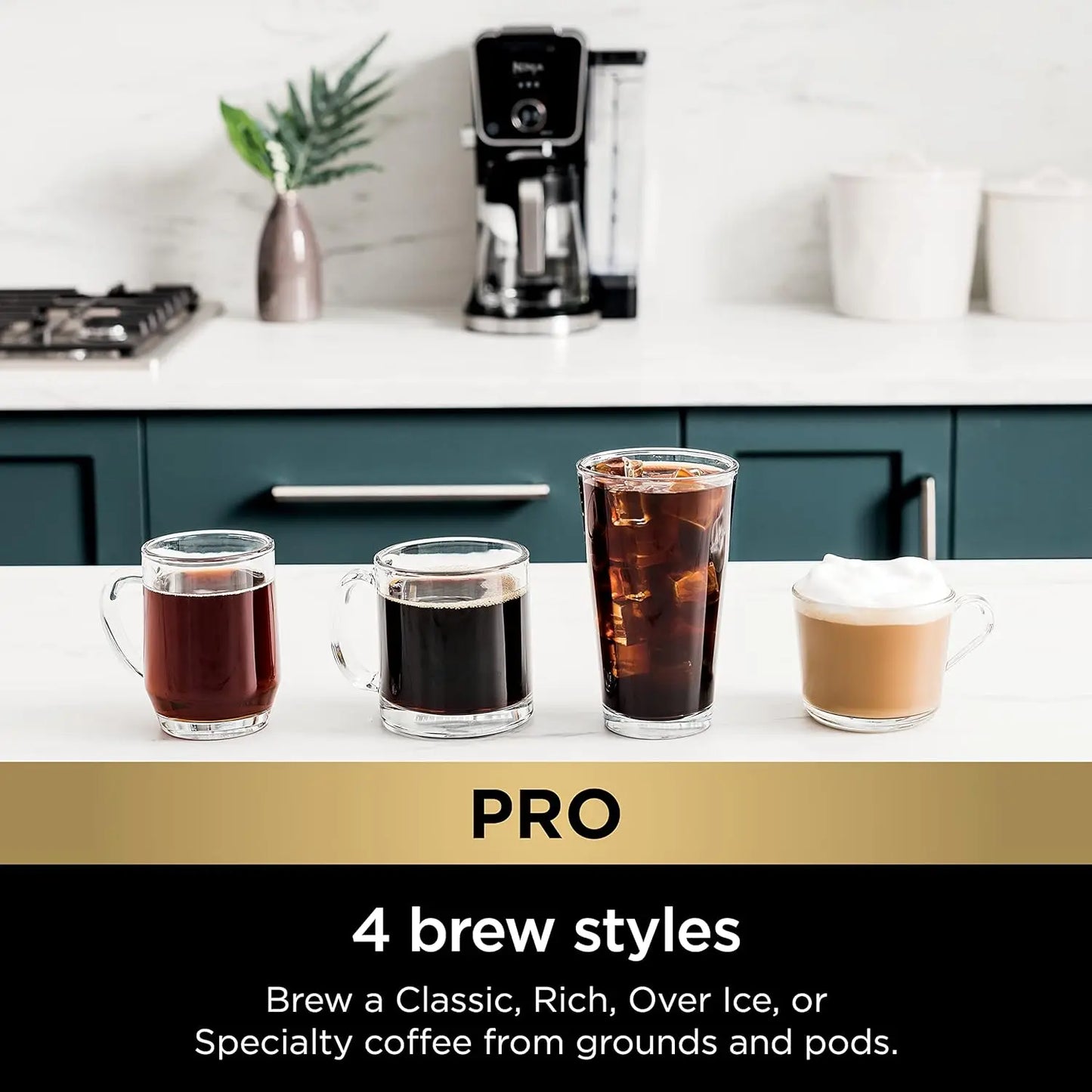 Drip Coffee Maker With K Cup Combo, DualBrew Pro Specialty Coffee System, Coffee Machine Compatible with K-Cup Pods, 12 Cup Sing