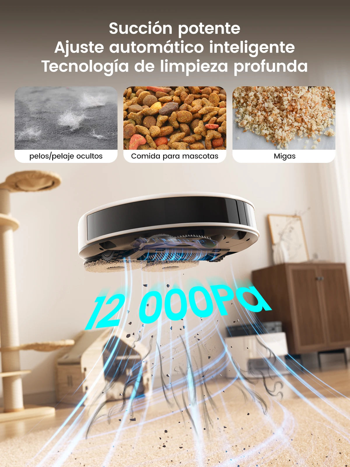 Lefant Robot Vacuum and Mop, Self Emptying, 12000Pa Suction, Auto Mop Washing and Drying for Hands-Free,