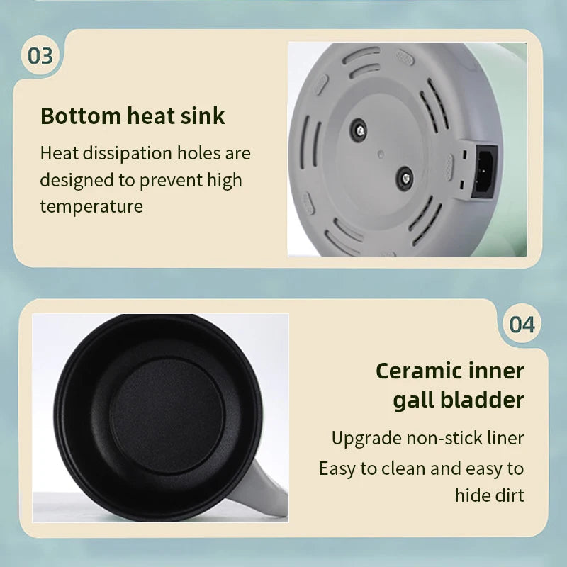 Multifunctional Compact Mini Kitchen Cooker for 2 People with Single/Double Layer Non-stick Pan - Efficient Noodle and Food Stea