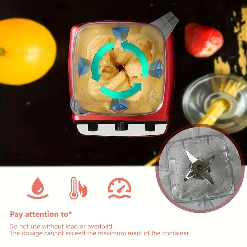 New Title: C010-Red RV Kitchen Blender - Multifunctional 110V-130V with Wall Breaker, Ice Crusher, Food Grinder, PP Material, Co