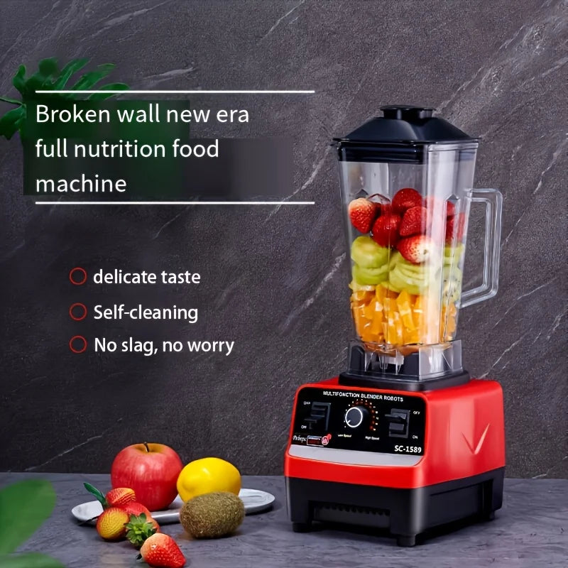New Title: C010-Red RV Kitchen Blender - Multifunctional 110V-130V with Wall Breaker, Ice Crusher, Food Grinder, PP Material, Co