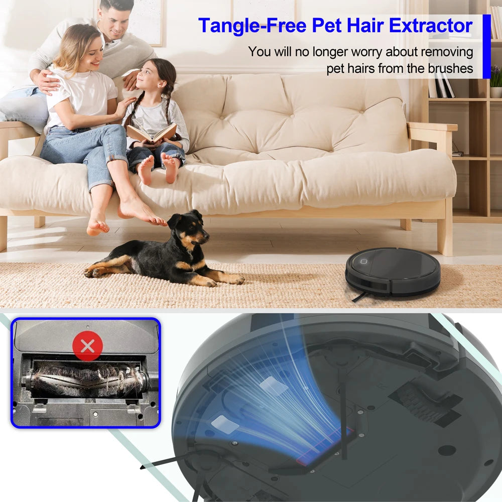 Vastorm E3 plus 3-in-1 Robot Vacuum Cleaner with Automatic Mop Self-Charging Strong Suction for Home Carpet Pet Hair Cleaning