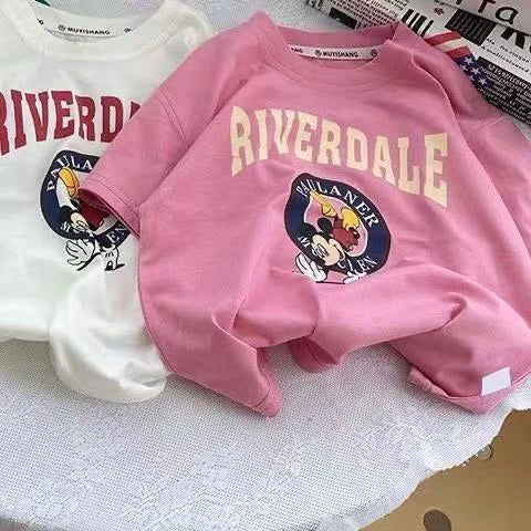 2025 New Summer Fashion Simple Children's Short Sleeved T-shirt For Girls Boys Children's Cotton Casual T-shirt Top Fashion