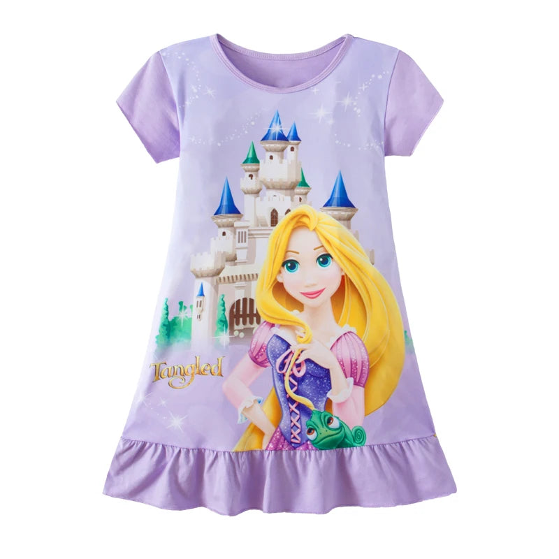 New kids Nightdress Elsa Cartoon Dress Minnie Printing Sleepwear Girls Nightgowns Children Party Dresses Pajamas Girls Dress