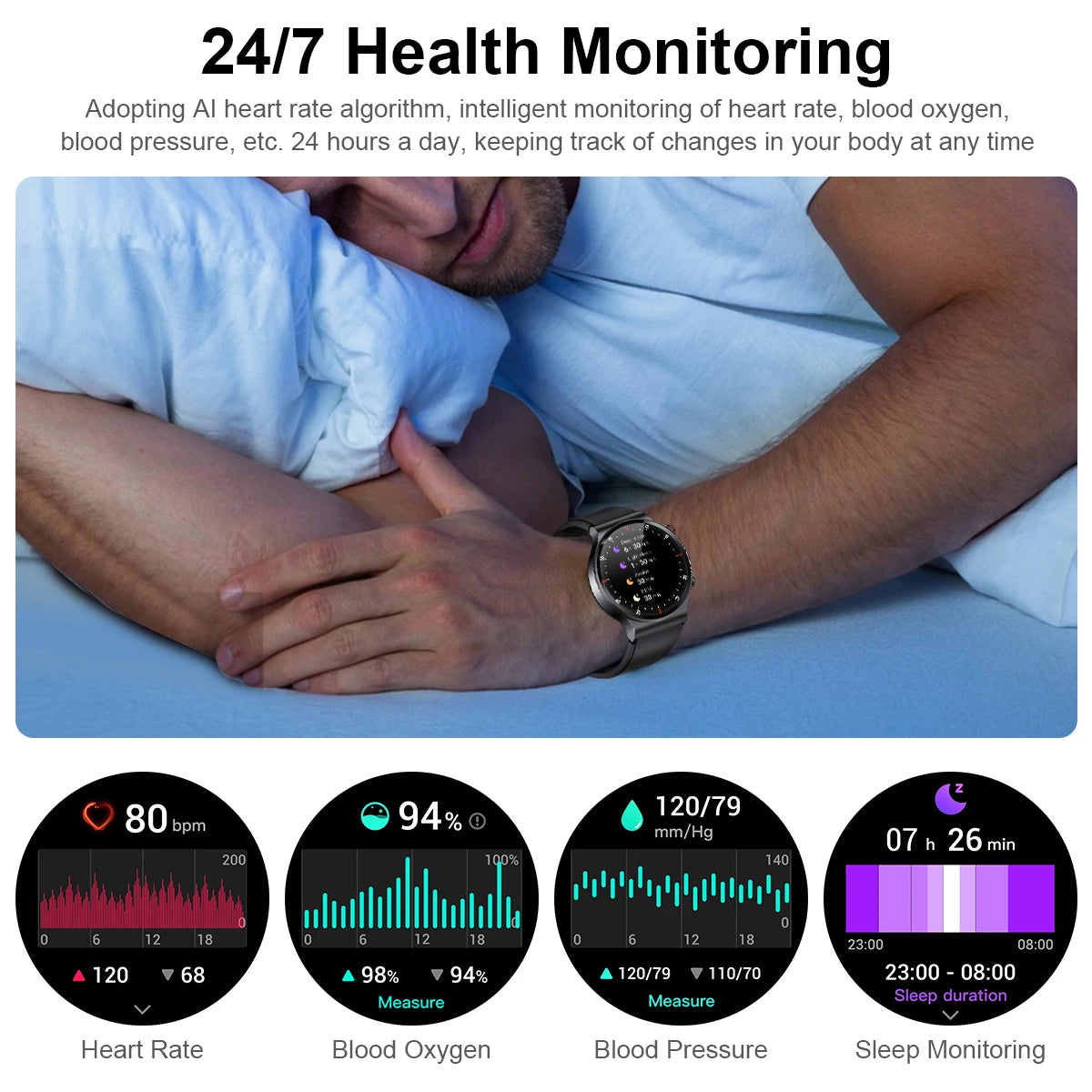 LIGE ECG+PPG Bluetooth Call Smart Watch 2025 Men AMOLED Full Touch Sports Watch Women Men Smartwatch Waterproof For Android Ios