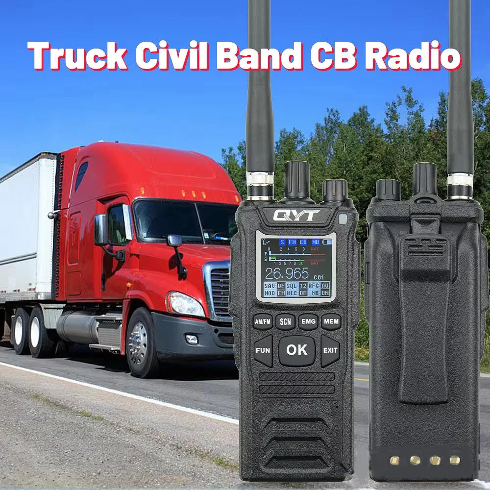 Original CB Radio QYT CB-58  26.965-27.405MHz FM AM Mode Citizen Band Radio 27MHz Handheld Walkie Talkie With 4100mAh CB Radio