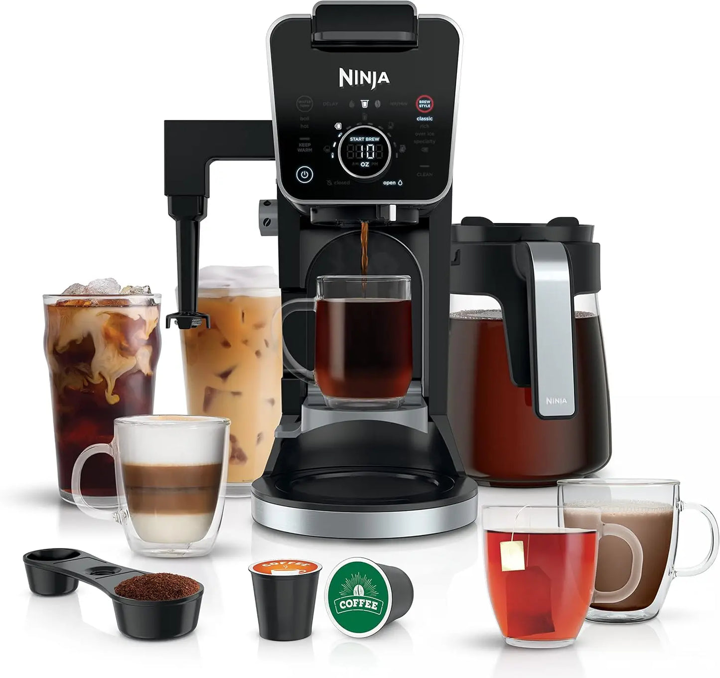 Drip Coffee Maker With K Cup Combo, DualBrew Pro Specialty Coffee System, Coffee Machine Compatible with K-Cup Pods, 12 Cup Sing