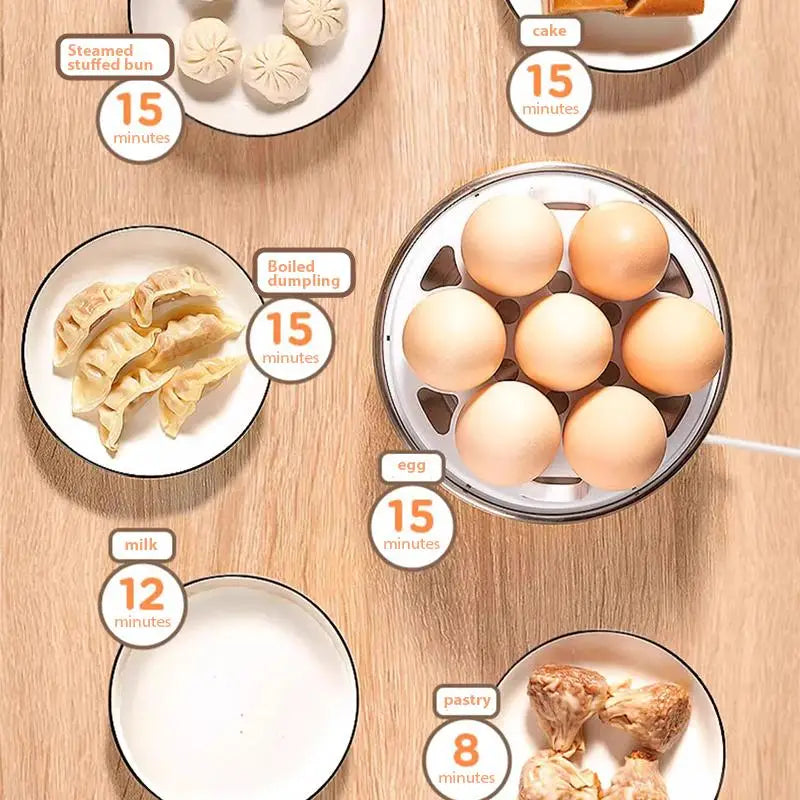 Electric Egg Boiler 14pcs Eggs Double Layer Automatic Mini Poacher Kitchen Cooking Tool Egg Breakfast Maker