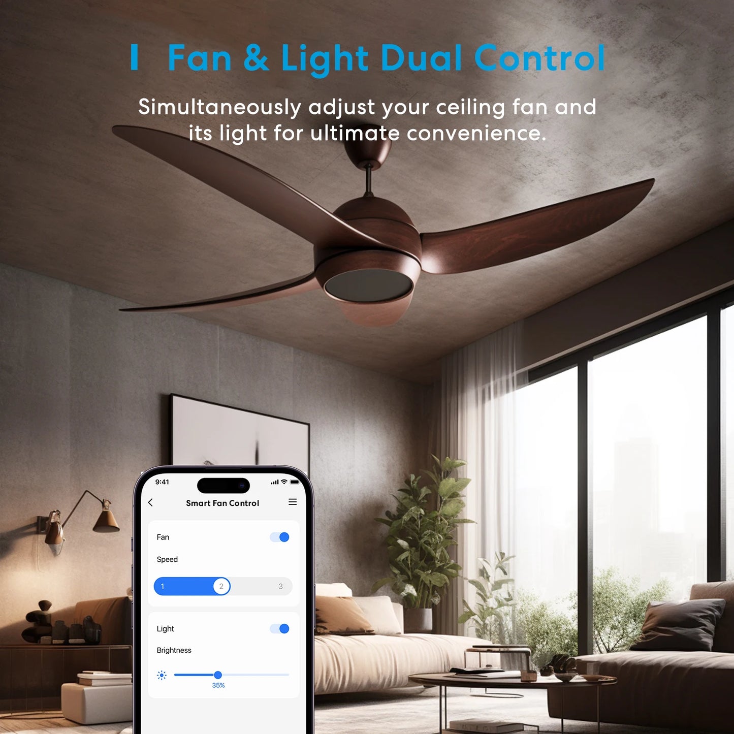 Meross HomeKit WiFi Smart Ceiling Fan Light Wall Switch Dimmer Light Switch Work with Alexa Google SmartThings