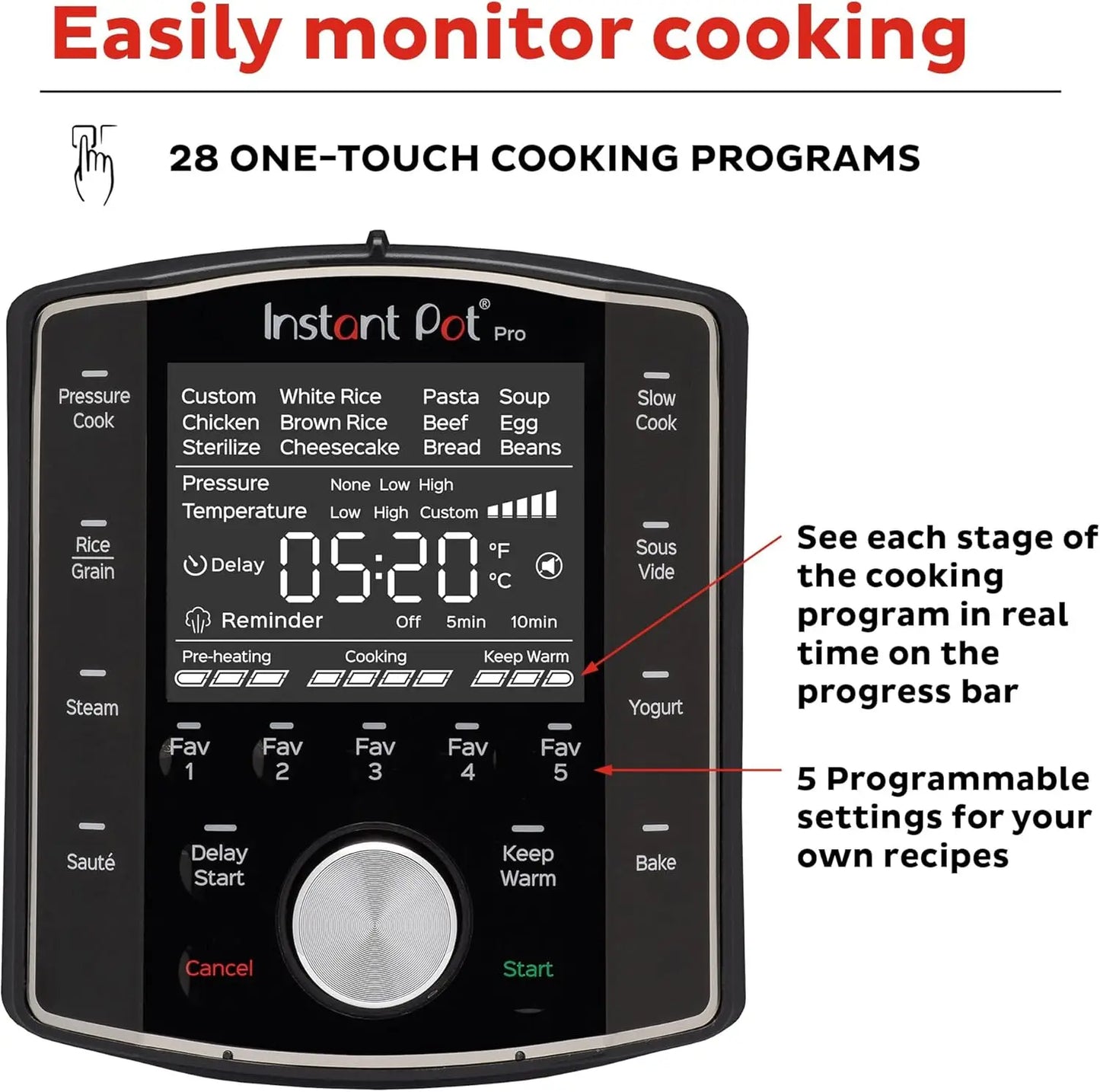 10-in-1 Multi-Cooker Slow Cooker Rice/Grain Cooker Steamer Sauté Sous Vide Yogurt Maker Sterilizer Warmer Kitchen Appliance pro