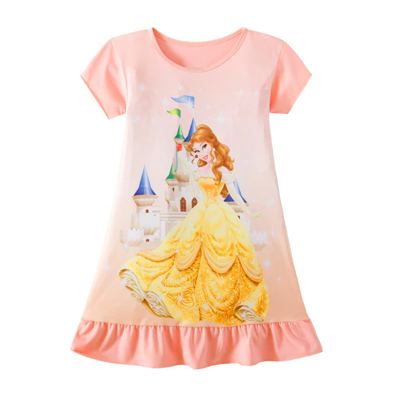 New kids Nightdress Elsa Cartoon Dress Minnie Printing Sleepwear Girls Nightgowns Children Party Dresses Pajamas Girls Dress
