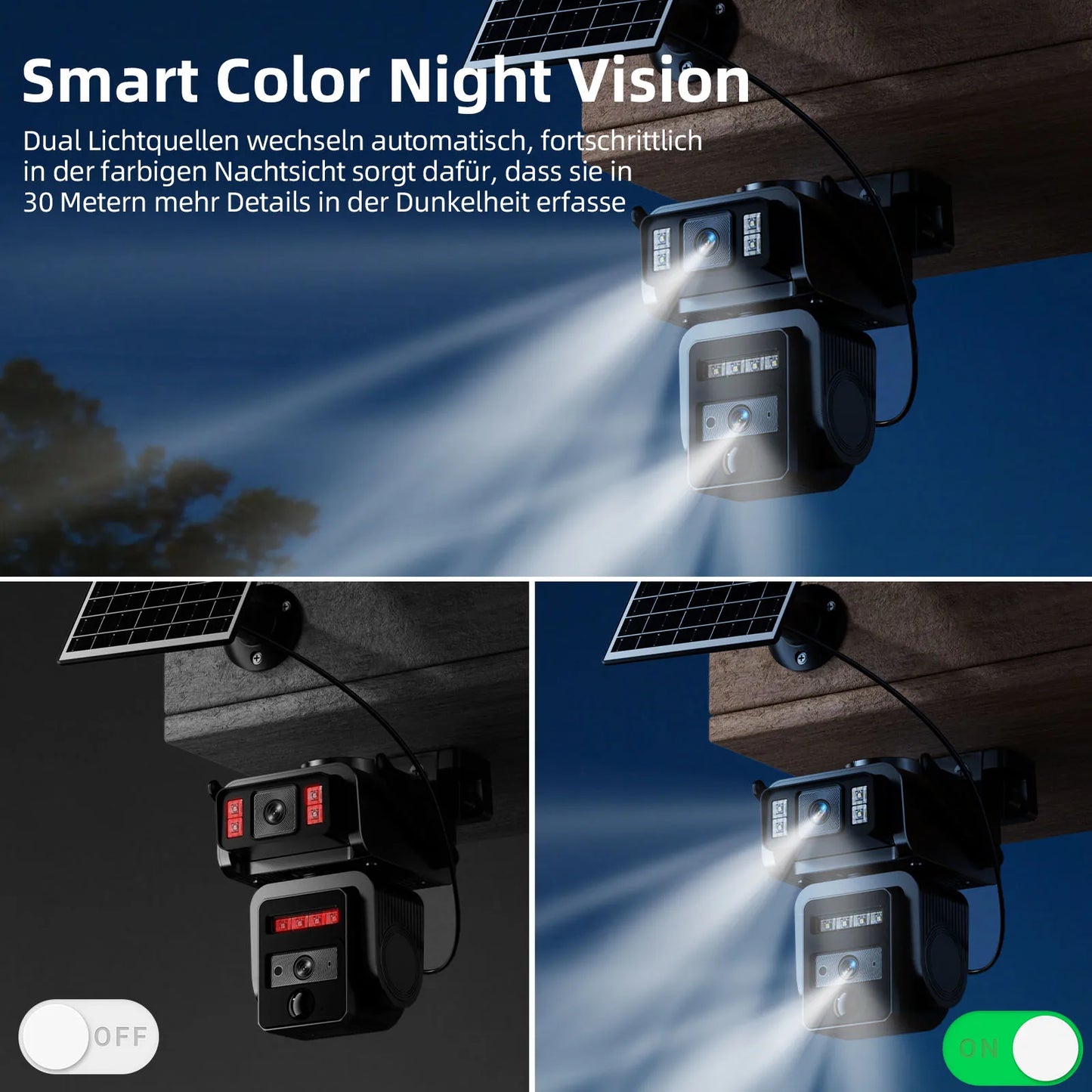 Dual Lens Solar Camera WIFI Security Outdoor Surveillance Camera Solar Panel with Battery CCTV security PZT IP cameras