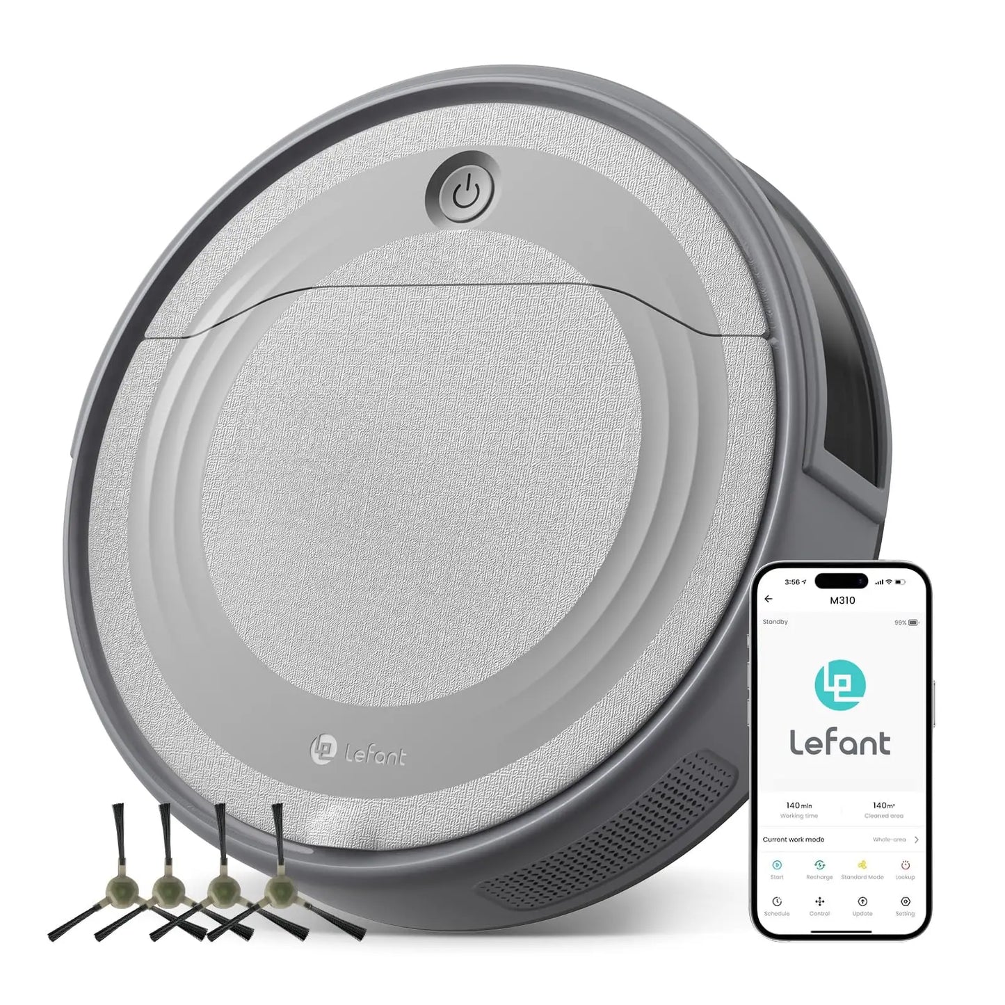 Lefant M310 Robot Vacuum Cleaner– 4500Pa Suction, Ultra-Slim & Quiet, PreciSense Obstacle Avoidance, WiFi/App/Voice Control