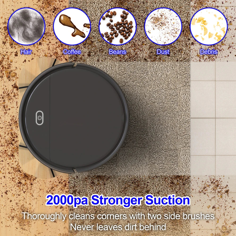 Vastorm E3 plus 3-in-1 Robot Vacuum Cleaner with Automatic Mop Self-Charging Strong Suction for Home Carpet Pet Hair Cleaning