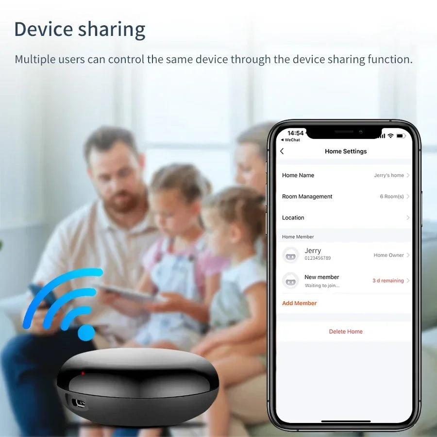 Tuya WiFi Smart Universal IR Remote Control DIY Infrared Remote Control For Air Conditioner TV Via Alexa Google Home Smart Life