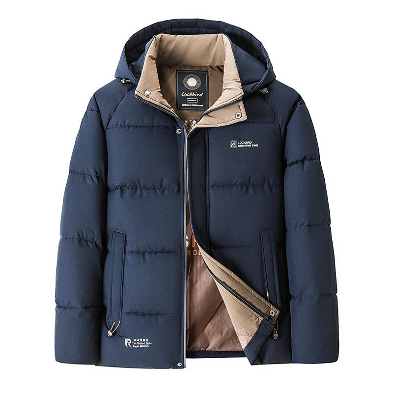 Top Grade Designer New Brand Men Parka Jacket Thick Casual Fashion Hooded Cropped Windbreaker Quilted Bubble Coats  Mens Clothes