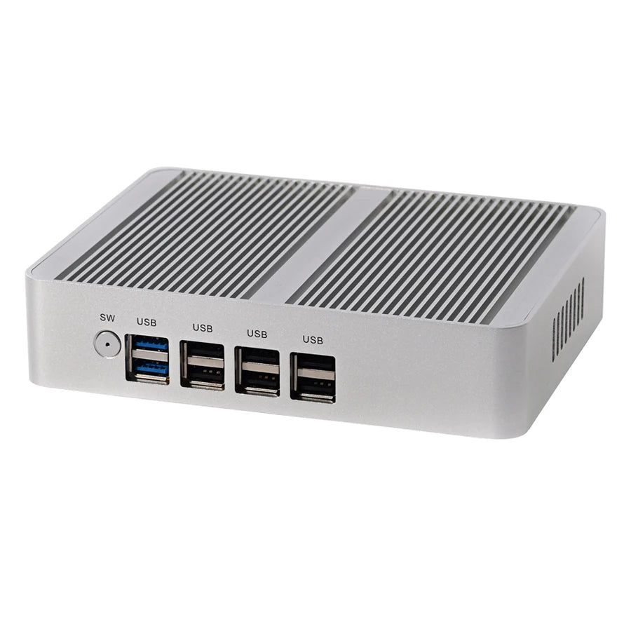 USA Shipping N100 Palm Fanless Mini PC Intel Quad Core 12th gen CPU 3*Display Computer 2*HD 1*DP 2*LAN Soft Router Firewall 16G