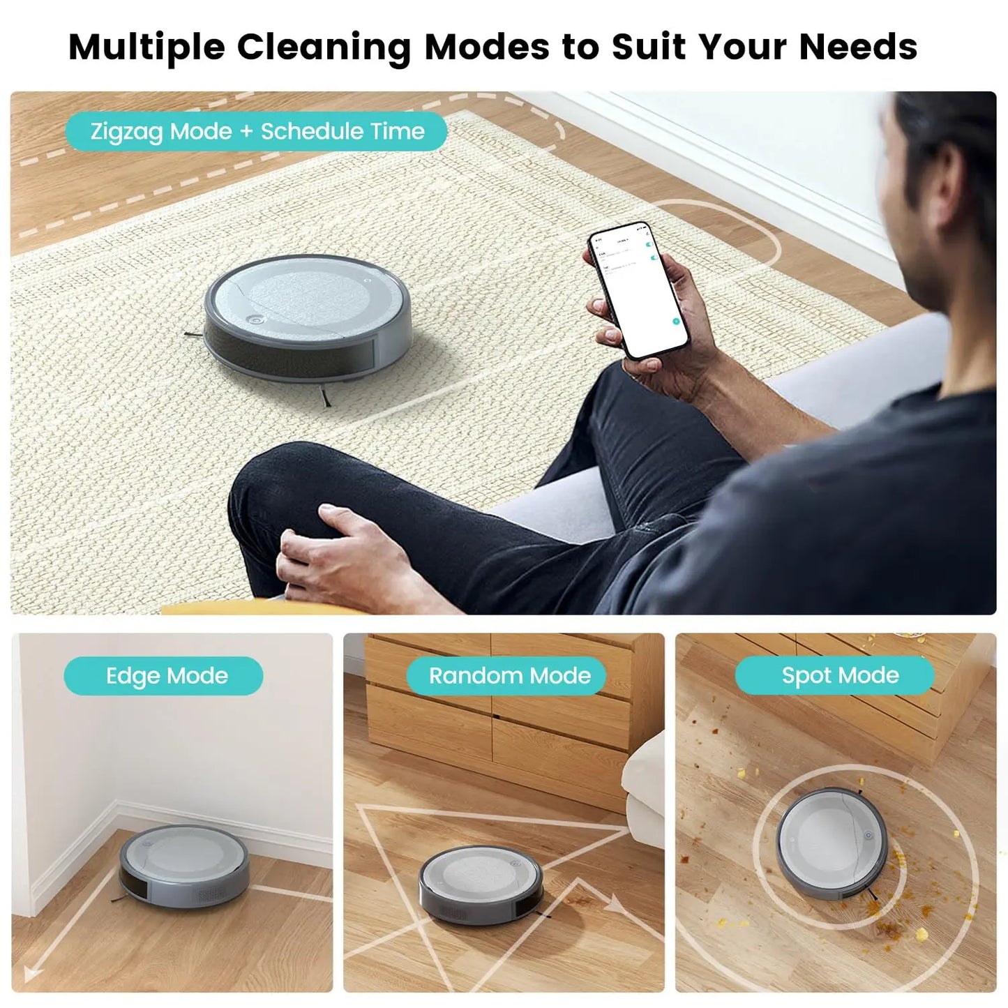 Lefant M310 Robot Vacuum Cleaner– 4500Pa Suction, Ultra-Slim & Quiet, PreciSense Obstacle Avoidance, WiFi/App/Voice Control