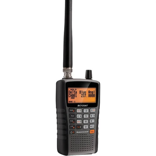 Bearcat BC125AT Handheld Scanner, 500-Alpha-Tagged Channels, Close Call Technology, PC Programable, Aviation, Marine, Railroad