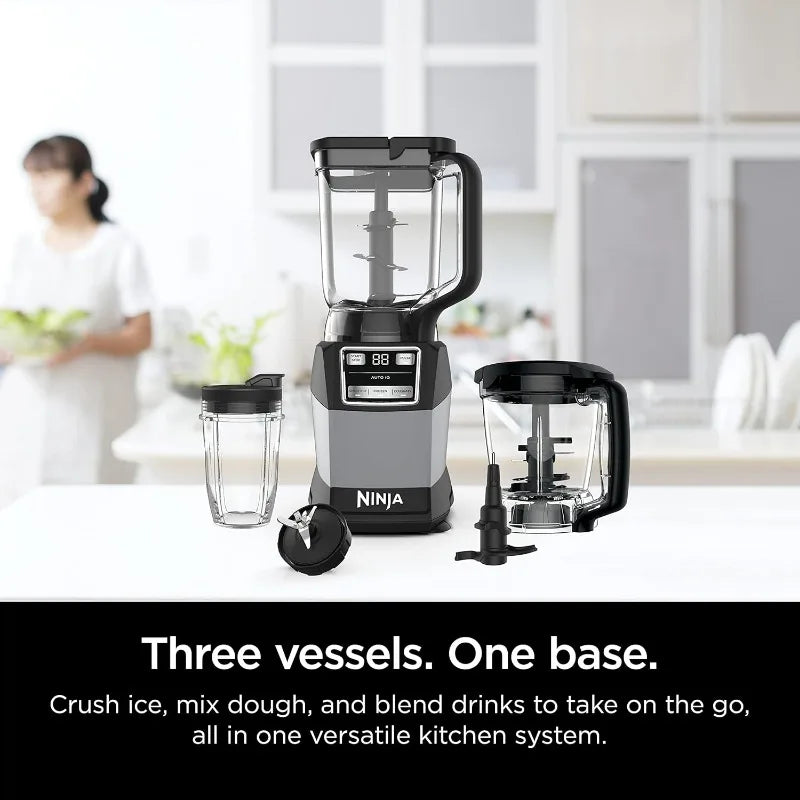 Ninja Blender, Compact Kitchen System, 1200W, 3 Functions for Smoothies,Dough&Frozen Drinks with Auto-IQ, 72-oz.* Blende Pitcher