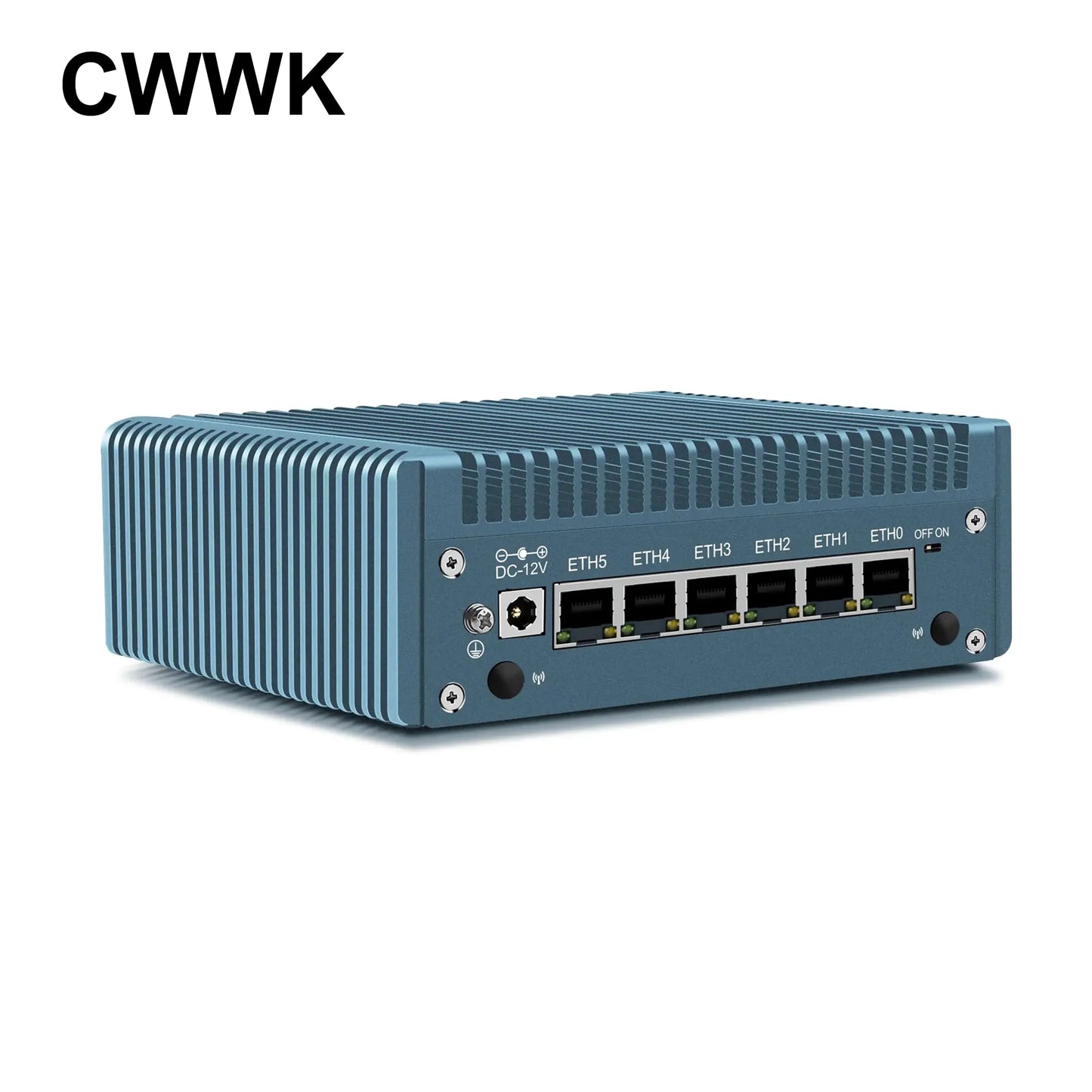 CWWK Mini PC N355 Firewall Appliance, Fanless Mini Computer with 6 Port 2.5GbE i226-V LAN, F5 OPNsense Micro PC DDR5 NO RAM/SSD