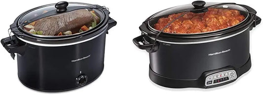 Versatile Dual Capacity Programmable Slow Cooker Set 10 Quart And 7 Quart for Efficient Home Cooking Kitchen Appliance