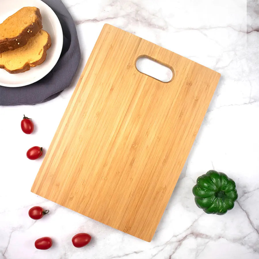 2pcs Cutting Boards for Kitchen - Bamboo Cutting Board Set of 2, Serving Board Set, Thick Chopping Board for Meat, Veggies