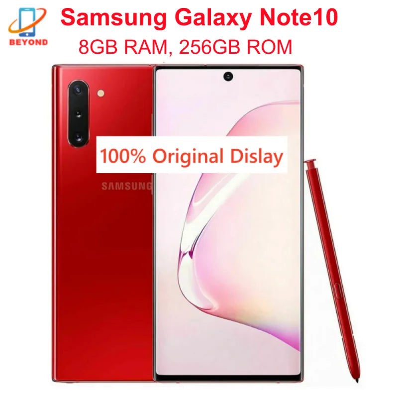 Samsung Galaxy Note10 Note 10 6.3" 256GB ROM 8GB RAM Octa Core NFC Fingerprint Original 4G LTE Cell Phone