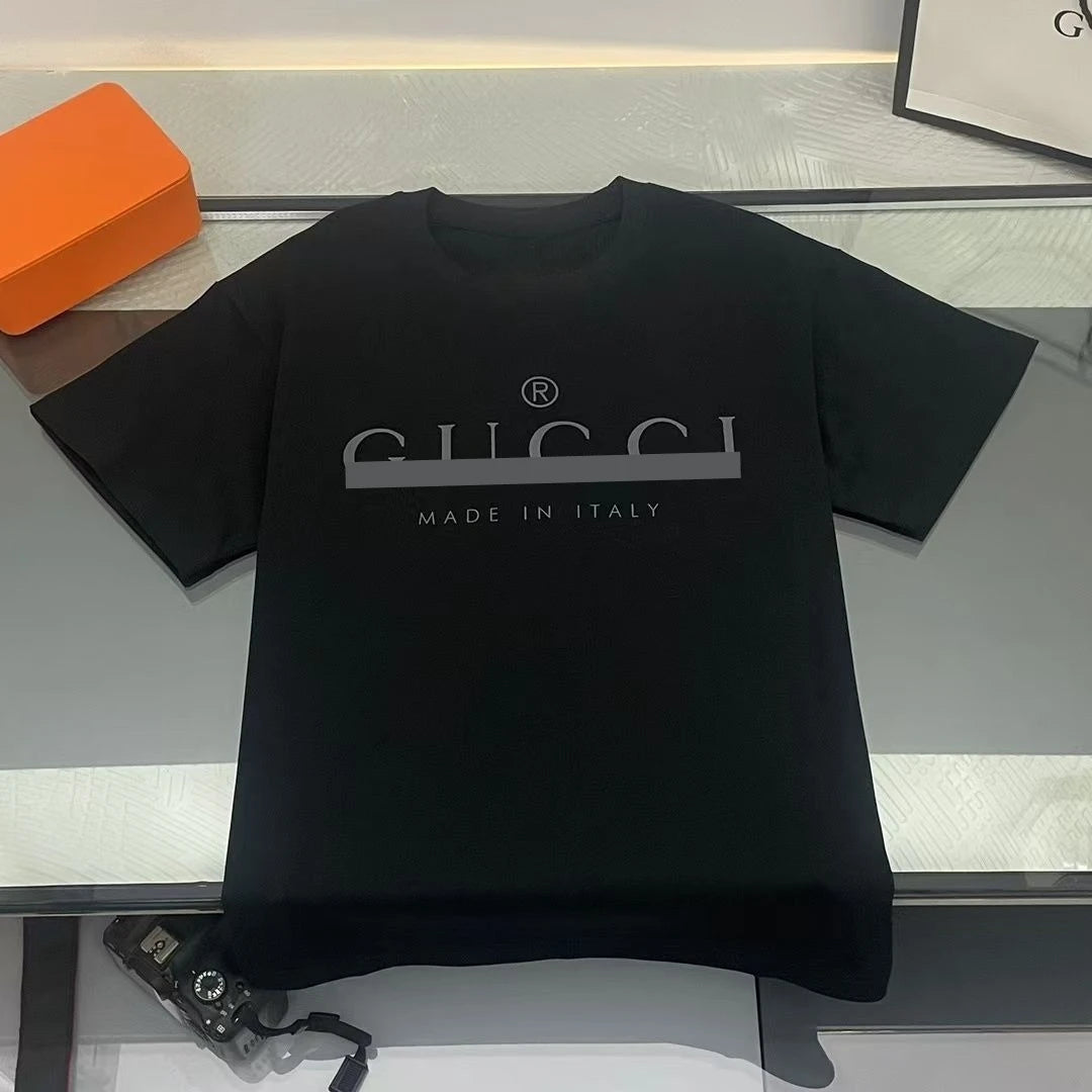 Summer Latest Fashion Luxury Brand Top T-shirt Street Outdoor Wind Large Size Round Neck Short-sleeved Men's and Women's T-shirt