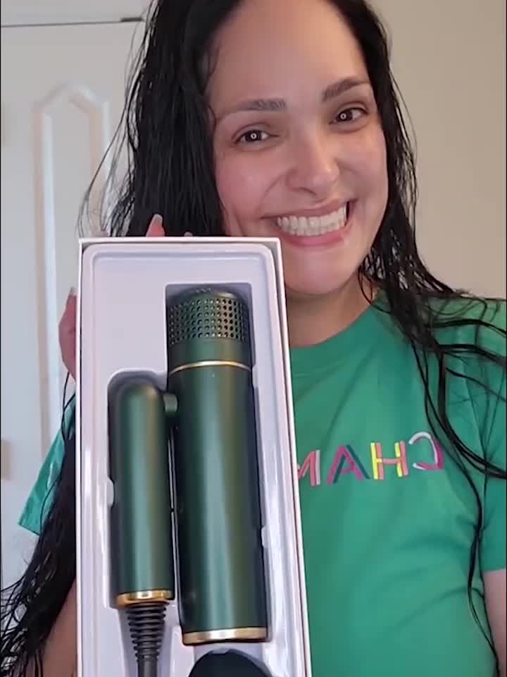 1600W Foldable Travel Hair Dryer with Hot/Warm/Cold Wind, 2-Speed Control, Professional Negative Ion Care, Nozzle & Ergonomic Handle - Lightweight Portable Design, Ideal Gift for Women, Hair Dryer for Curly Hair, Sleek Cylind