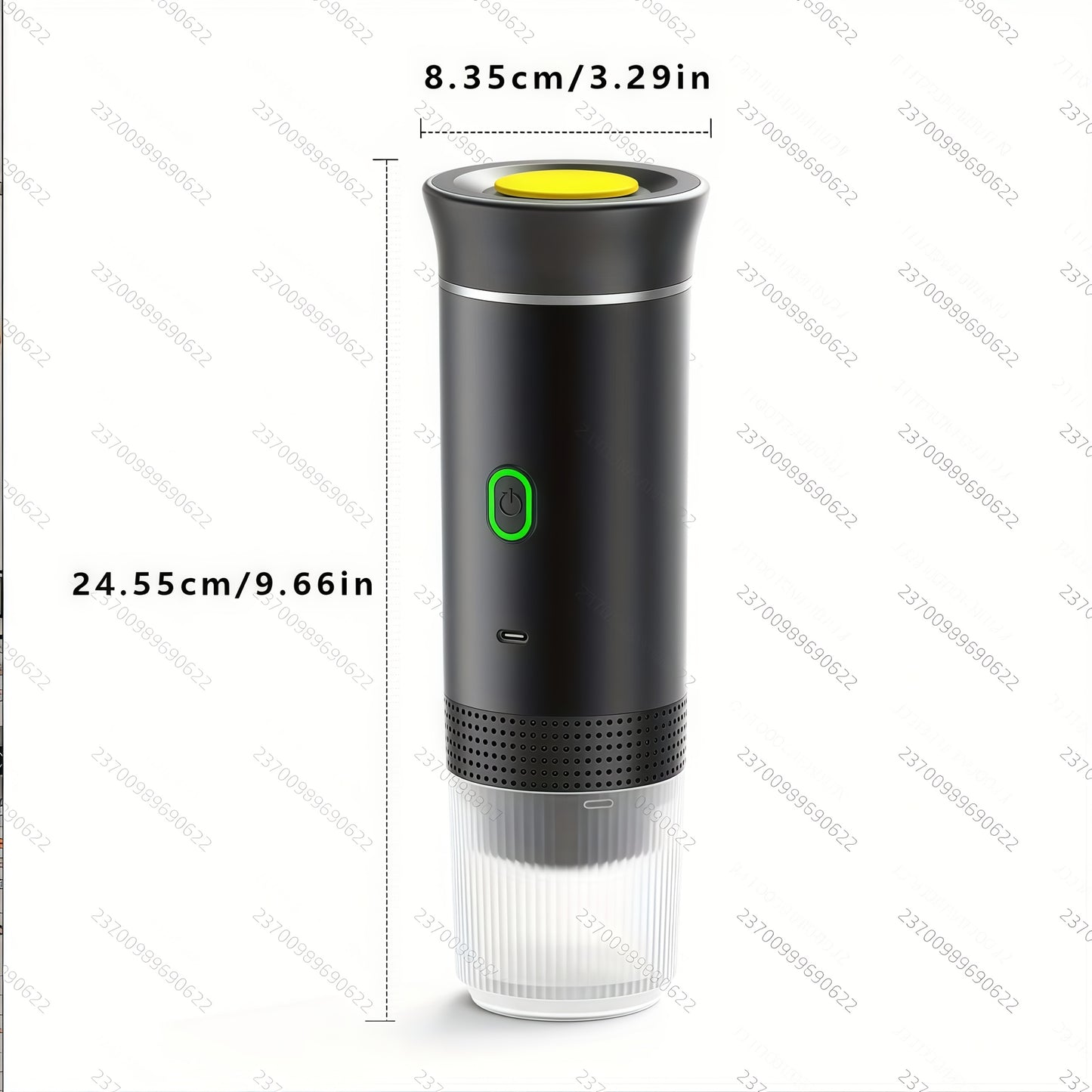 Compact Automatic Capsule Coffee Maker, One-Touch Brewing, USB Rechargeable, Sleek Black Transparent Aesthetic - Perfect for Travel, Student Housing, And Workspaces | Handy Kitchen Gadget, Great for Coffee Enthusiasts, Dorm C