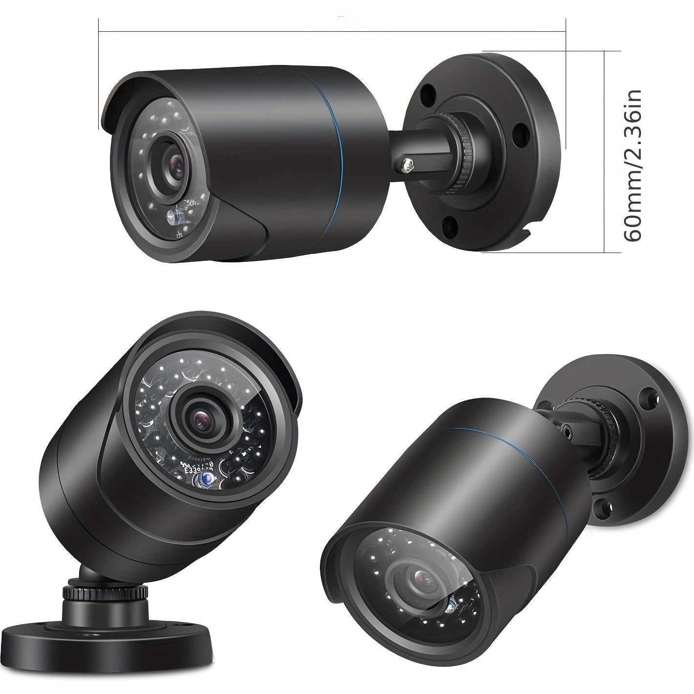 AHD 3K Lite Surveillance Security Camera System With AI Human Detection, 8CH DVR And 8PCS 5MP Wired CCTV Cameras, Remote Access, IR Night Vision, E-mail Alert For Motrion Detection, 500G Hard Drive Included