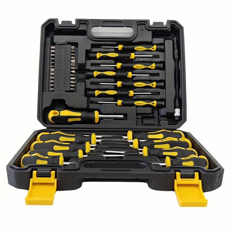 42 Piece Chrome Vanadium Steel Magnetic Screwdriver Set, With Housing, Slotted Cross Hexagonal Drill Bit, Precision Screwdriver Shaft Set, Professional And Durable Maintenance Tool Set