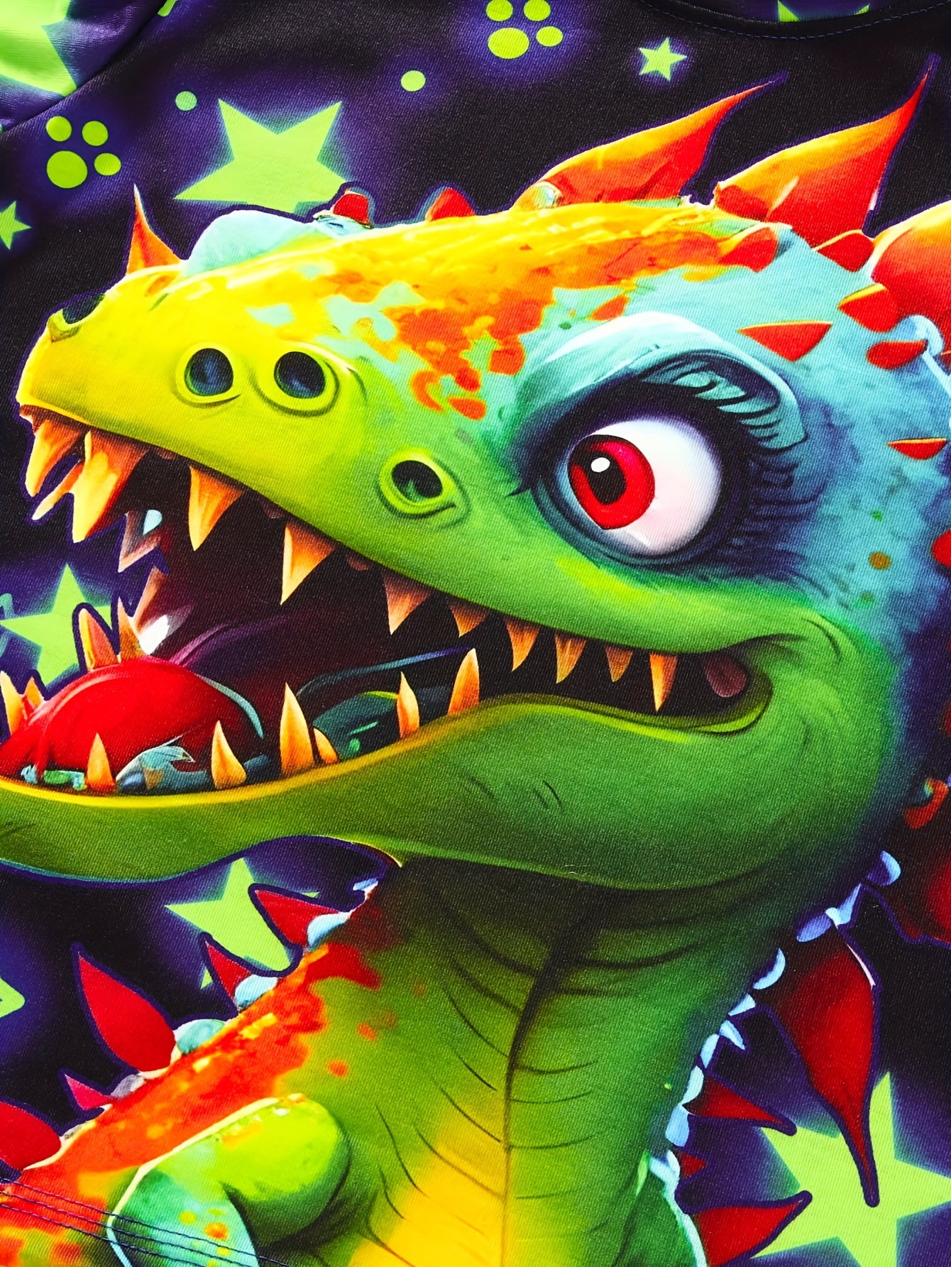 Random Hair 2 Sets Boys Dinosaur Pajama Set Digital Print 3D Gamepad Handle Set Pajamas 2pcs Set