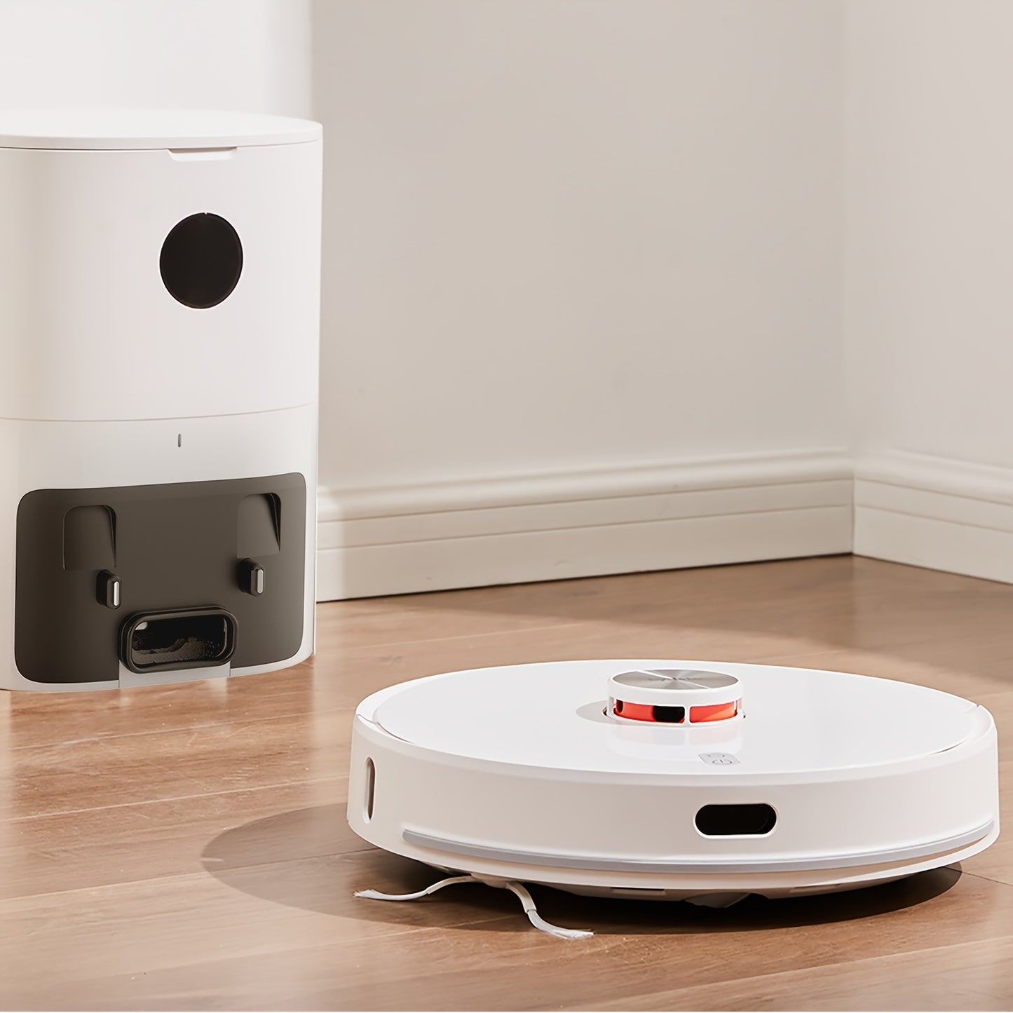 Lydsto S1 MAX Self-Emptying Robot Vacuum and Mop Combo, 8000Pa Powerful Suction, 40-Day Smart Mapping & Auto Mop System, Wi-Fi/App Control, Obstacle Avoidance, Laser Navigation, Wet/Dry Cleaning, LCD Display, White ( Plug)