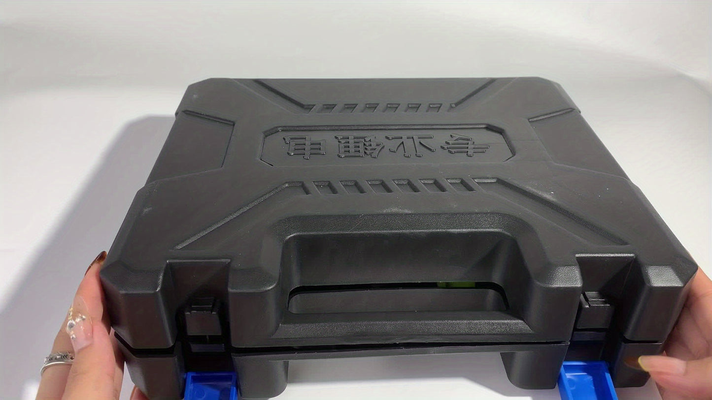 21V Impact Wrench & Drill/Driver Set Compatible for Car, Truck, Motorcycle Repair - Heavy-Duty Motor & Lithium-Ion Battery- Kit with Plastic Housing - Mechanic & DIY for Home, Vehicle Maintenance (Rechargeable)