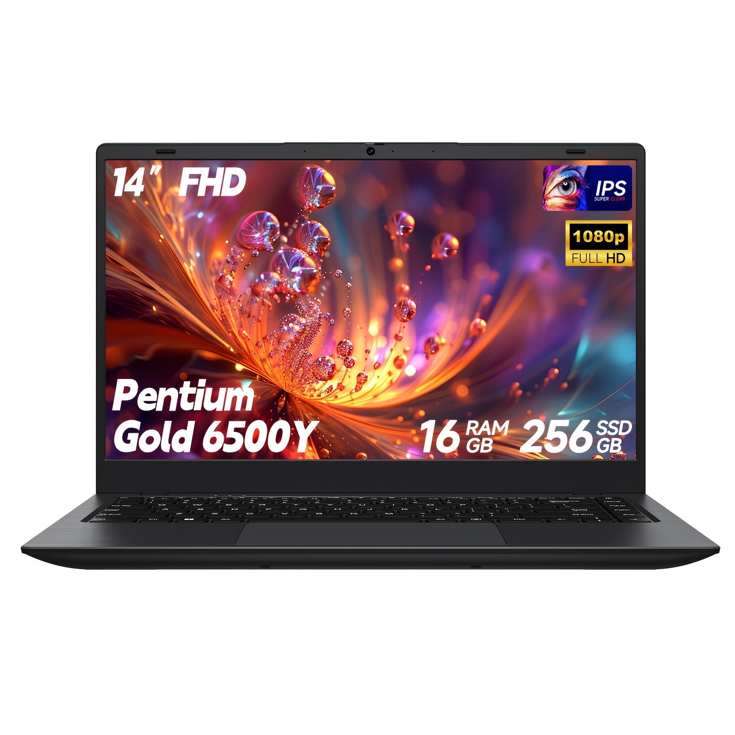 Fangzheng 14 Inch Ultra-thin Lightweight Laptop | Equipped with Pentium 6500Y Processor, 16GB RAM SO-DIMM*2, 256GB SSD, Supports Dual Screen 4K, Stereo Four Speakers, TYPE-C Charging with PD Fast Charging, Rich USB Interfaces