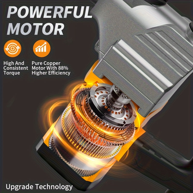 HANWISE 3-in-1 Multifunctional High-power Wired Rotary Hammer for drill, Used for Drilling, Rock for drilling, Demolition, Industrial Grade Electric for drill, Heavy-duty Impact for drill Electric Tool, Suitable for Concrete,