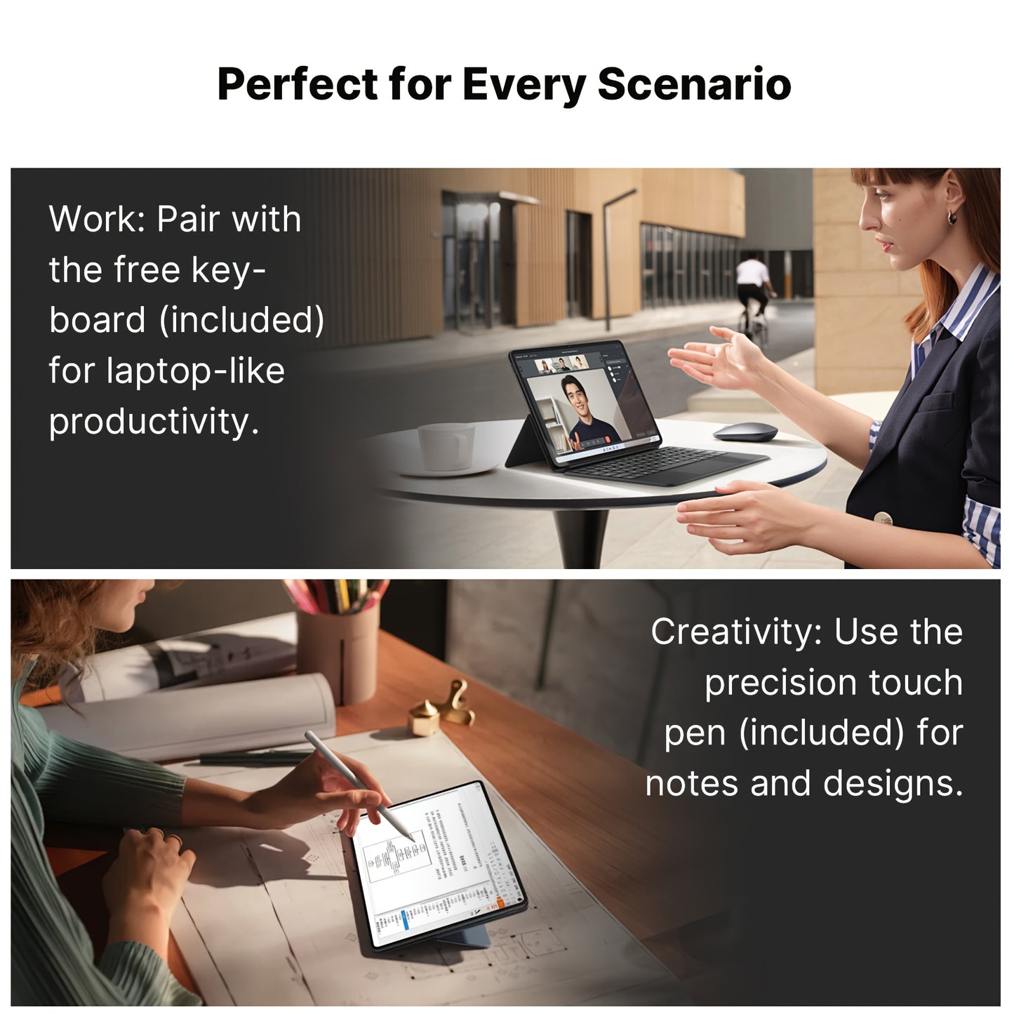 [Free Keyboard And Mouse]SUXI 2025 New 4G LTE Android 14 Tablet with Calling, 10.1-inch FHD Incell Screen, Octa-core Chip, 12GB RAM + 128GB Storage, Expandable Up to 2TB, 5G Wi-Fi, Dual Cameras, Perfect for Gaming, Office, St