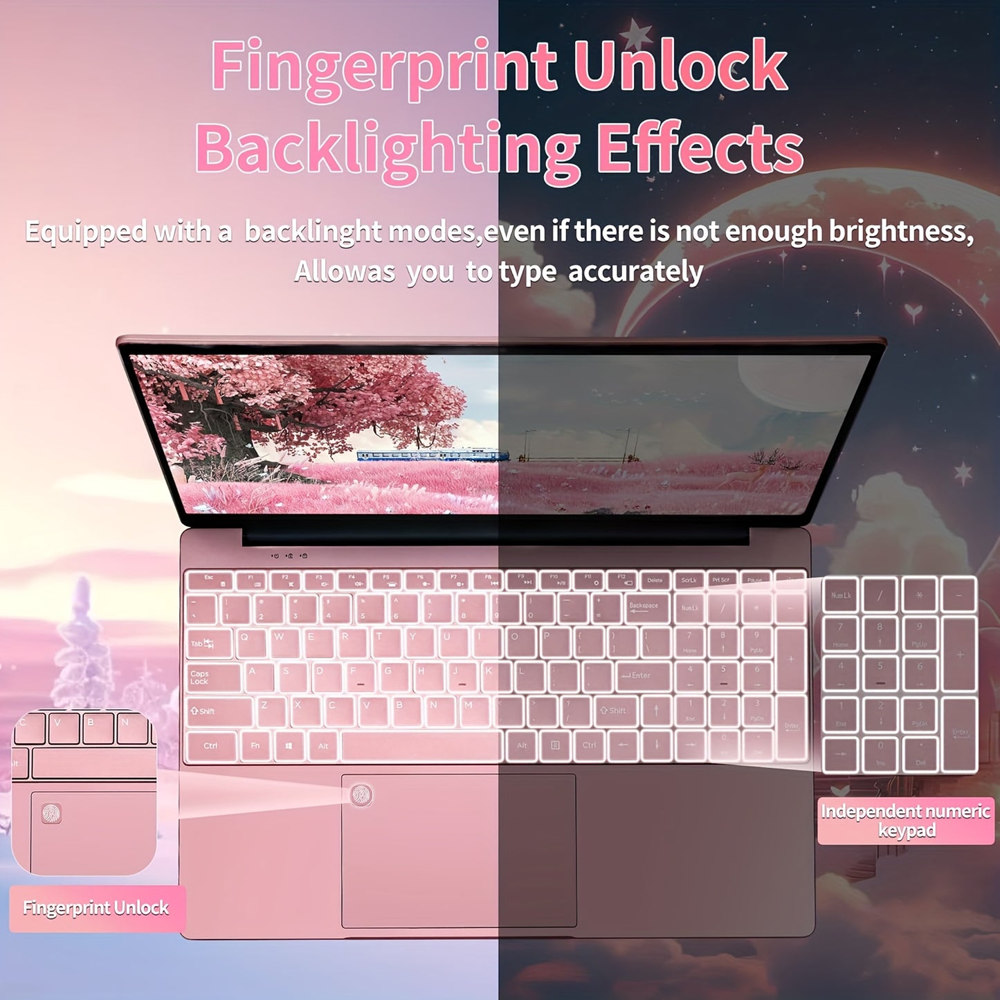 15.6-Inch Slim Notebook Featuring An Intel N5095 Quad-Core Processor with A Maximum Frequency Of 2.9GHz, 32GB DDR4 Dual-Channel RAM, 1TB M.2 High-Capacity SSD, 1920x1080P HD Display with IPS Panel, 5G Wi-Fi Support, USB 3.0 A