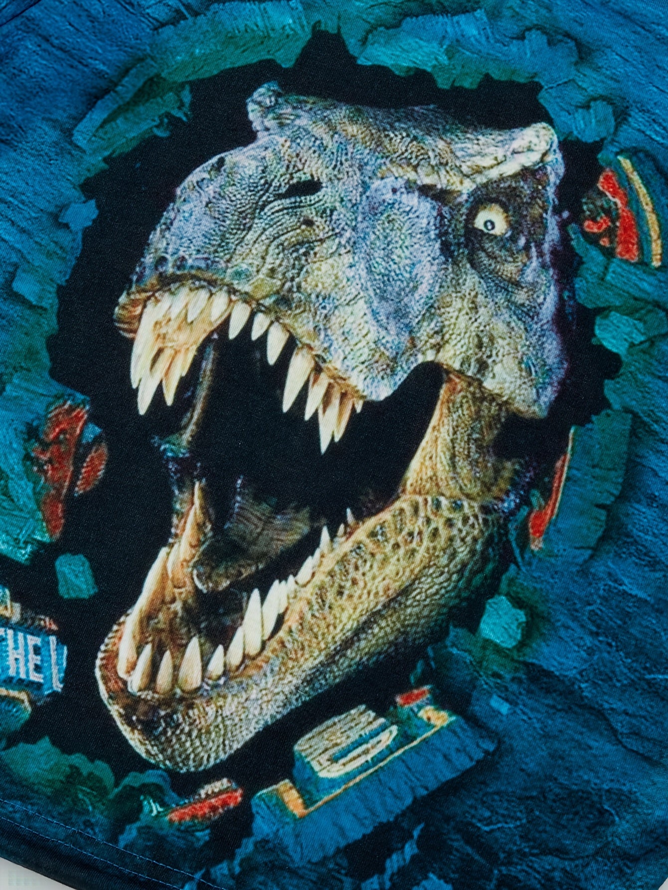 Random Hair 2 Sets Boys Dinosaur Pajama Set Digital Print 3D Gamepad Handle Set Pajamas 2pcs Set