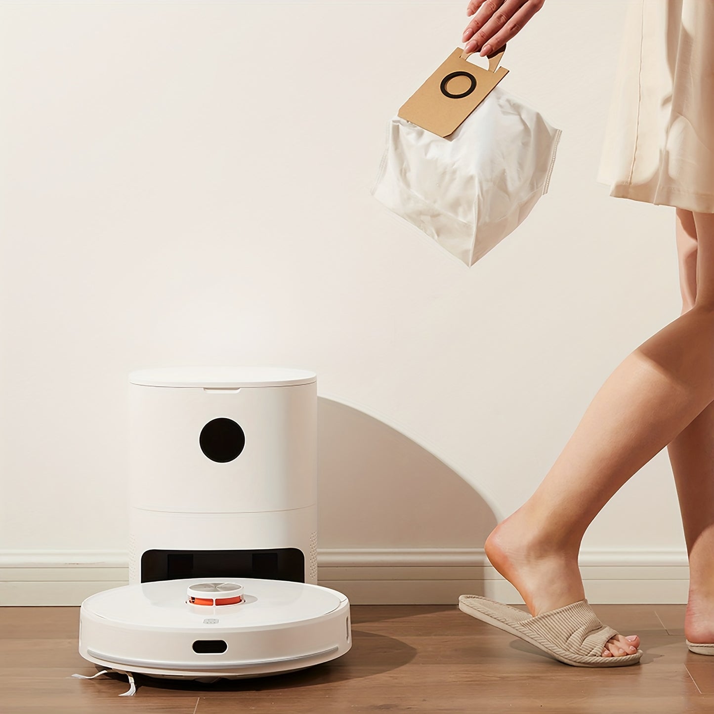 Lydsto S1 MAX Self-Emptying Robot Vacuum and Mop Combo, 8000Pa Powerful Suction, 40-Day Smart Mapping & Auto Mop System, Wi-Fi/App Control, Obstacle Avoidance, Laser Navigation, Wet/Dry Cleaning, LCD Display, White ( Plug)