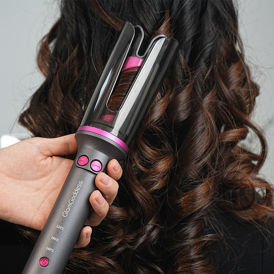 Automatic Curling Iron - 1 Piece Electric Rotating Hair Curler With Anti-Tangle & Anti-Scald Design, Portable Heated Hair Curling Roller For Women, Mother's Day, Birthday And Christmas Gifts