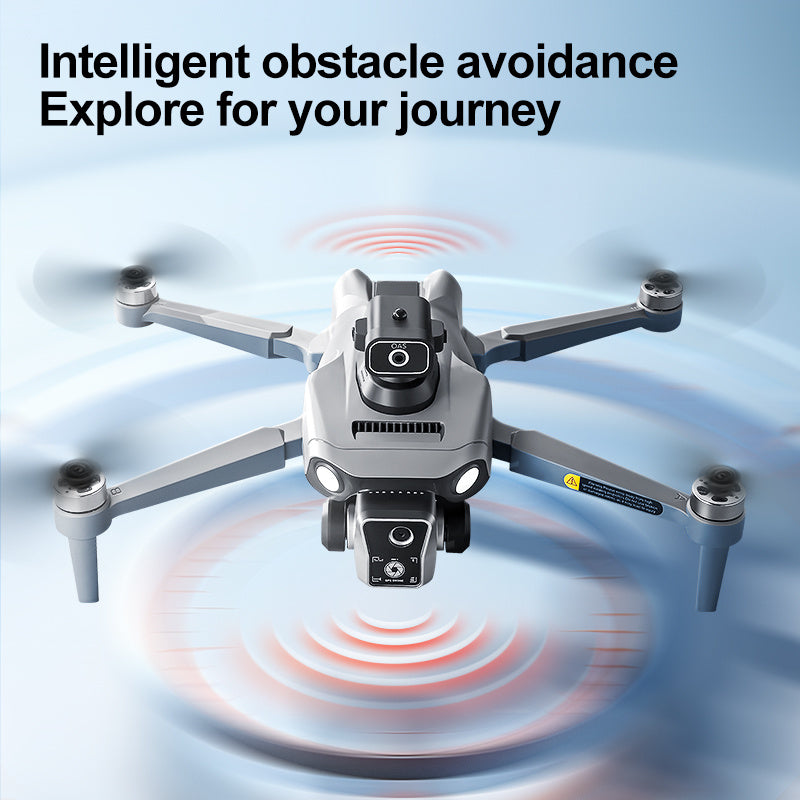 New K19 MAX GPS Folding Drone with Large 4.5-inch LCD Screen And Memory Card, Aerial Drop Function, 5G WiFi FPV First View, 360° Obstacle Avoidance, Brushless Motors, Optical Streaming Positioning, Includes Three Batteries A